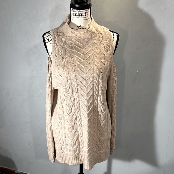 New York & Company Sweaters - New York & Company Large  Cold-Shoulder Sweater